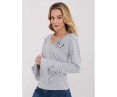 Italy Moda Bluzka-IT-BZ-22139.96-pilka