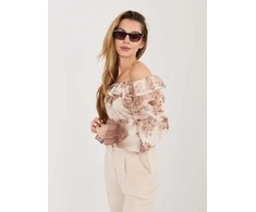 Italy Moda Bluzka-IT-BZ-26018.65-smėlio spalva