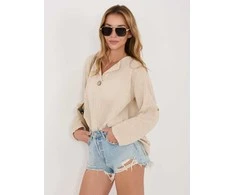 Italy Moda Bluzka-IT-BZ-3130.21-smėlio spalva