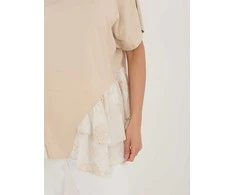 Italy Moda Bluzka-IT-BZ-81870.18-smėlio spalva