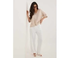 Italy Moda Bluzka-IT-BZ-81891.49-smėlio spalva