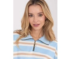 Italy Moda Bluzka-IT-BZ-9981-1.08-šviesiai mėlyna