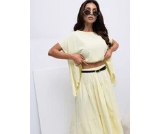 Italy Moda Bluzka-IT-BZ-FL10332.80-jasny geltona