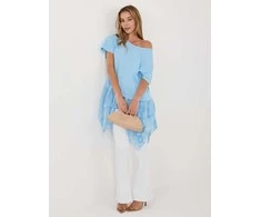 Italy Moda Bluzka-IT-SK-81869.54-šviesiai mėlyna