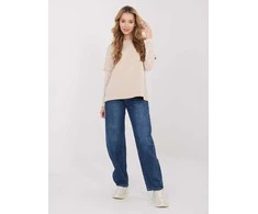 Italy Moda Bluzka-MI-BZ-4227.61-smėlio spalva
