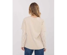 Italy Moda Bluzka-MI-BZ-4227.61-smėlio spalva