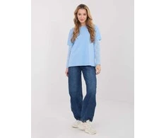 Italy Moda Bluzka-MI-BZ-4227.61-šviesiai mėlyna