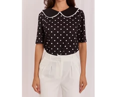 Italy Moda Bluzka-MI-BZ-4305.87-juoda
