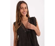 Italy Moda Bluzka-MI-BZ-7975.09P-juoda