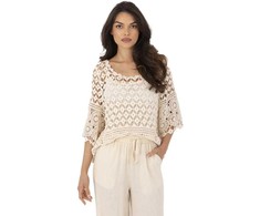 Italy Moda Bluzka-MI-BZ-9007.77-smėlio spalva