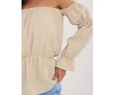 Italy Moda Bluzka-MI-BZ-M682.92-smėlio spalva