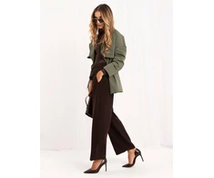 Italy Moda Kelnės-IR-SP-YV5650.46-ciemny ruda
