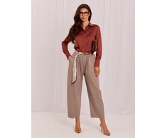 Italy Moda Kelnės-IT-SP-FL9967SPL.75-ciemny bezowy