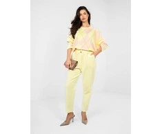 Italy Moda Kelnės-MI-SP-2689.47-jasny geltona