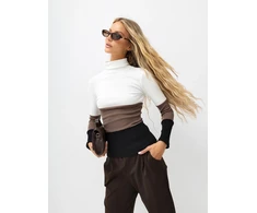 Italy Moda Kelnės-MI-SP-3533.94-ciemny ruda