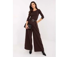 Italy Moda Kelnės-MI-SP-62440.56-ciemny ruda