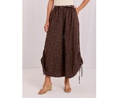 Italy Moda Kelnės-MI-SP-631061.75-ciemny ruda