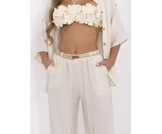 Italy Moda Kelnės-MI-SP-6560.73P-jasny smėlio spalva