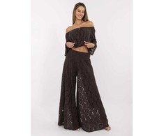 Italy Moda Kelnės-MI-SP-88501.81-ciemny ruda