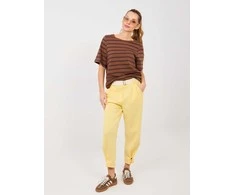 Italy Moda Kelnės-MI-SP-P6224.71-jasny geltona