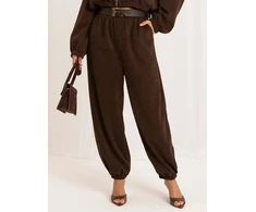 Italy Moda Kelnės-MI-SP-P72003H.70-ruda