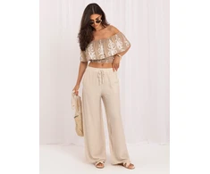 Italy Moda Kelnės-MO-SP-2606.87-jasny smėlio spalva