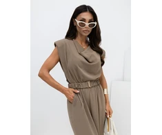 Italy Moda Kombinezonas-MI-KO-3125.14P-ciemny bezowy