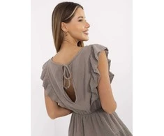 Italy Moda Kombinezonas-MI-KO-62106.88-ciemny bezowy