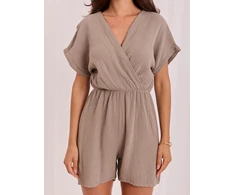 Italy Moda Kombinezonas-MO-KO-0627.76-ciemny bezowy