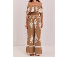 Italy Moda Laisvalaikio kostiumėlis moterims-MO-KMPL-126175.85-ciemny bezowy