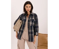 Italy Moda Koszula-IR-KS-FF079.30-tamsiai mėlyna