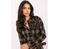 Italy Moda Koszula-IT-KS-21562.01-smėlio spalva