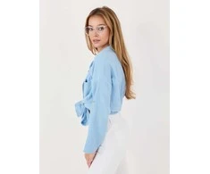 Italy Moda Koszula-MI-KS-2337.77-šviesiai mėlyna