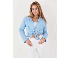 Italy Moda Koszula-MI-KS-2337.77-šviesiai mėlyna