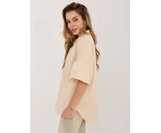Italy Moda Koszula-MI-KS-3389A.90-jasny smėlio spalva