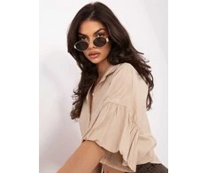 Italy Moda Koszula-MI-KS-3389A.90-smėlio spalva