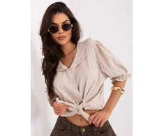 Italy Moda Koszula-MI-KS-3927671.05P-ciemny bezowy