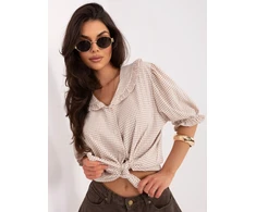 Italy Moda Koszula-MI-KS-3927671.05P-ciemny bezowy