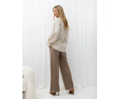 Italy Moda Koszula-MI-KS-4397.90-jasny smėlio spalva