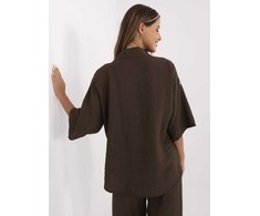 Italy Moda Koszula-MI-KS-6537.74P-ciemny ruda