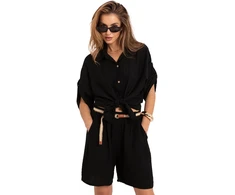 Italy Moda Koszula-MI-KS-6537.74P-juoda