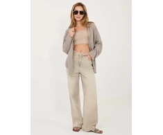 Italy Moda Koszula-MI-KS-82377.83-ciemny bezowy
