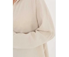 Italy Moda Koszula-MI-KS-82377.83-smėlio spalva