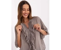 Italy Moda Koszula-MI-KS-92224.95-ciemny bezowy