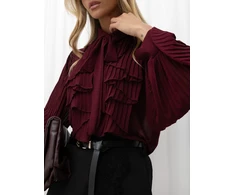 Italy Moda Koszula-MI-KS-A2818.09-ciemny violetinė