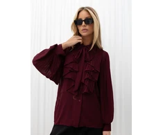 Italy Moda Koszula-MI-KS-A2818.09-ciemny violetinė