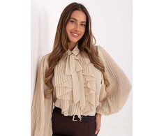 Italy Moda Koszula-MI-KS-A2818.09-jasny smėlio spalva
