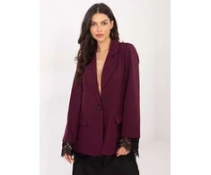 Italy Moda Švarkas moterims IT-MA-FL9916-1.07P-ciemny raudona