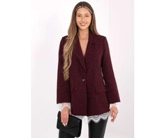 Italy Moda Švarkas moterims IT-MA-FL9916-2.12P-bordinė