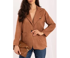 Italy Moda Marynarka-MI-MA-4207.59-camelowy